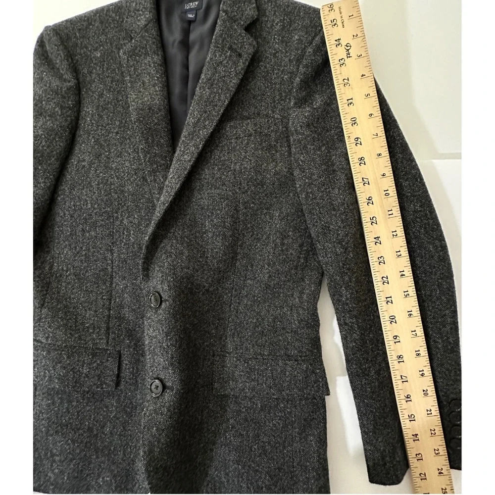 J Crew Ludlow Jacket Men 36R Charcoal Gray Yorkshire Tweed English Wool Blazer